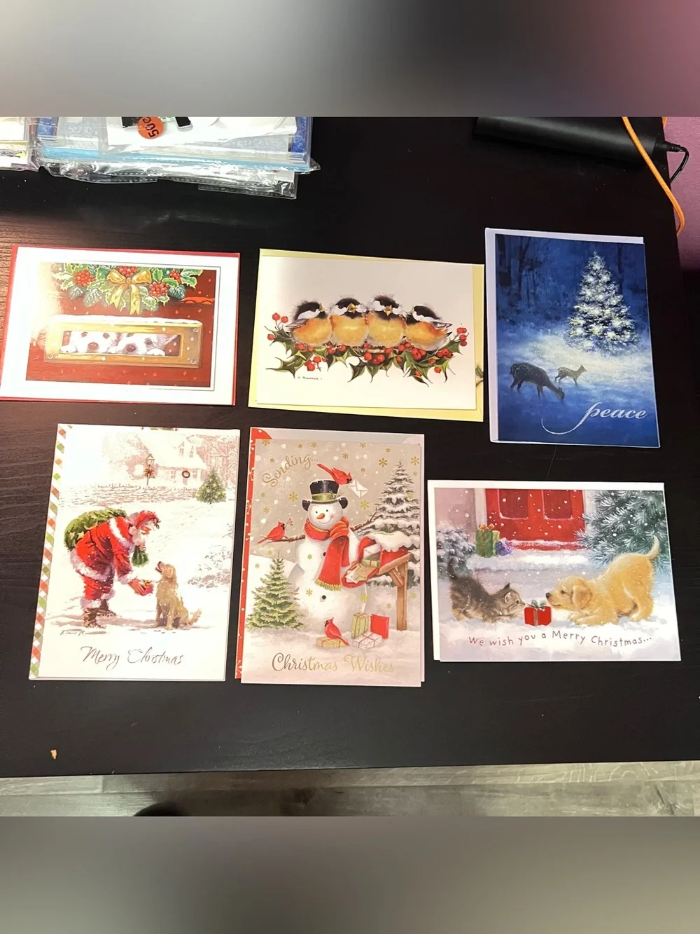 10  Vintage Assorted Christmas Cards Lot